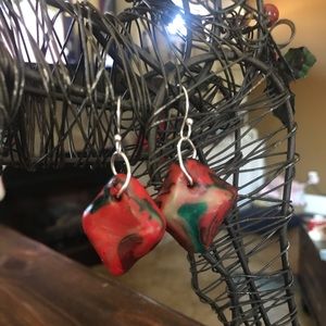 Christmas polymer earrings